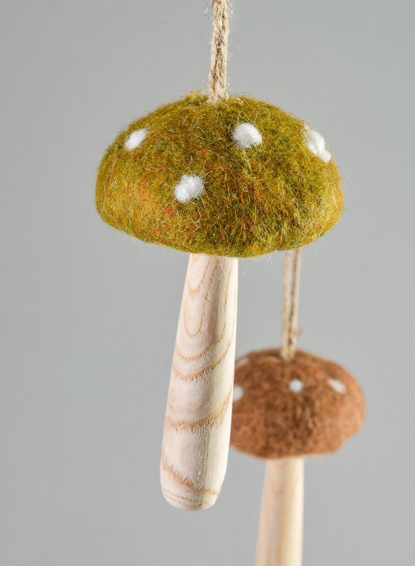 4in Long Assorted Hanging Mushroom Ornament Decor Jamaligarden