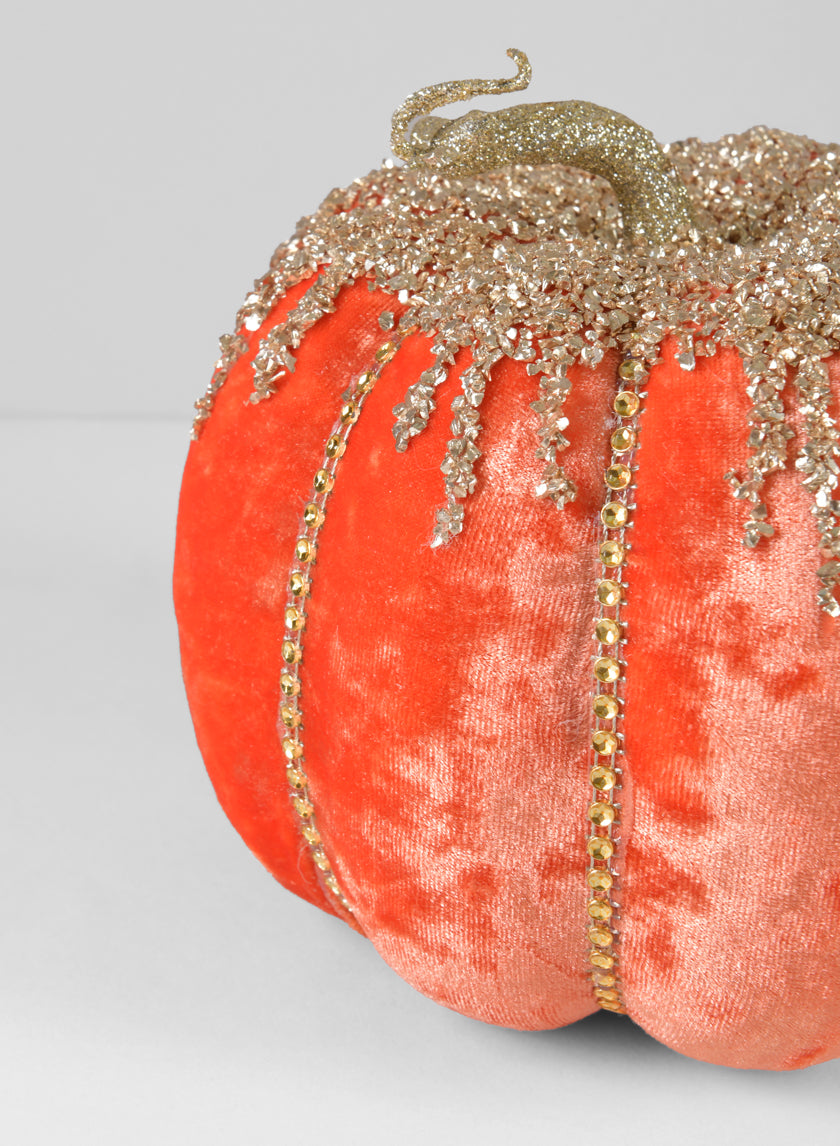 7in Wide Orange Pumpkin Decor Jamaligarden