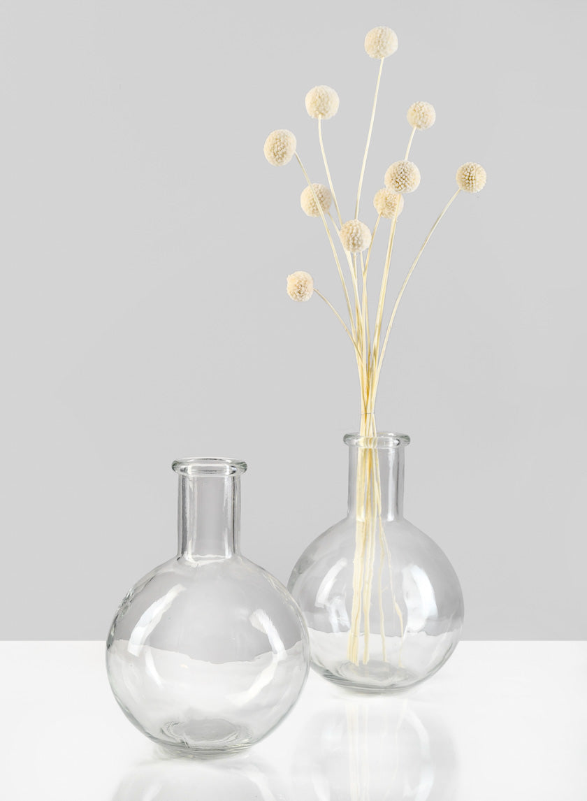 7in Tall Clear Glass Deco Vase Decor Jamaligarden