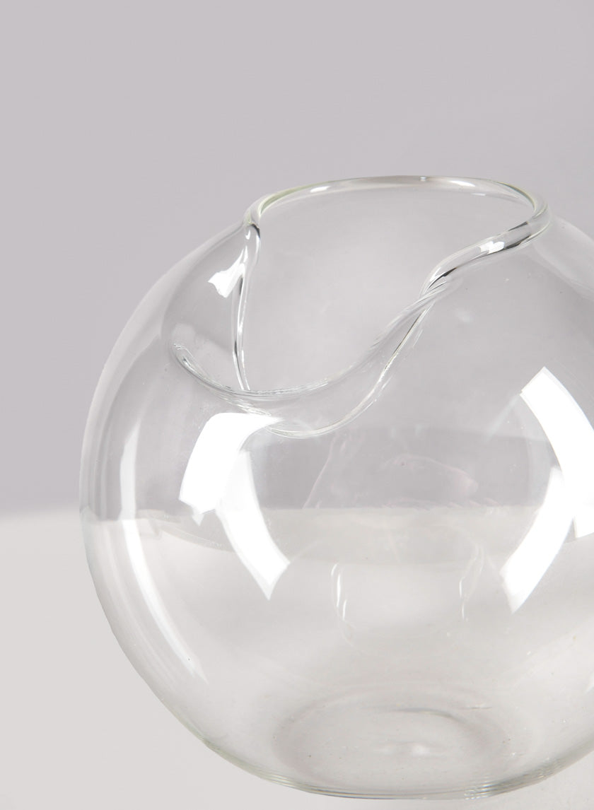 4.5in Tall Imparfait Glass Fishbowl Vase Decor Jamaligarden