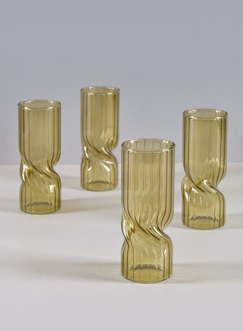 Cuddle Olive Glass Vase Decor Jamaligarden