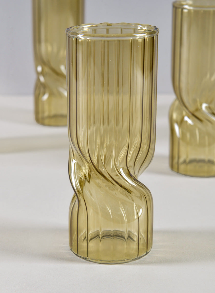 Cuddle Olive Glass Vase Decor Jamaligarden