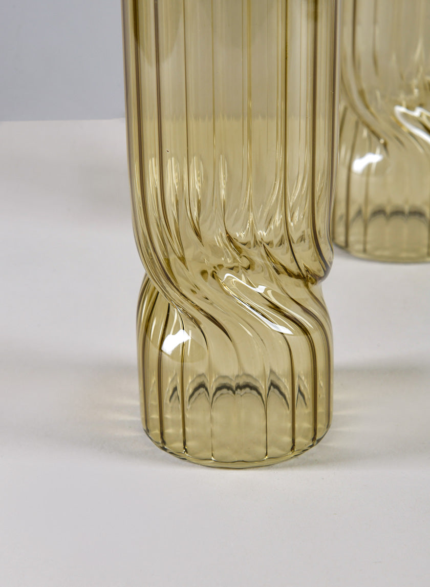 Cuddle Olive Glass Vase Decor Jamaligarden