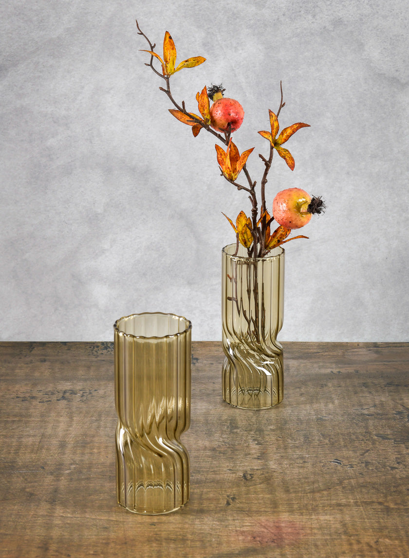 Cuddle Olive Glass Vase Decor Jamaligarden