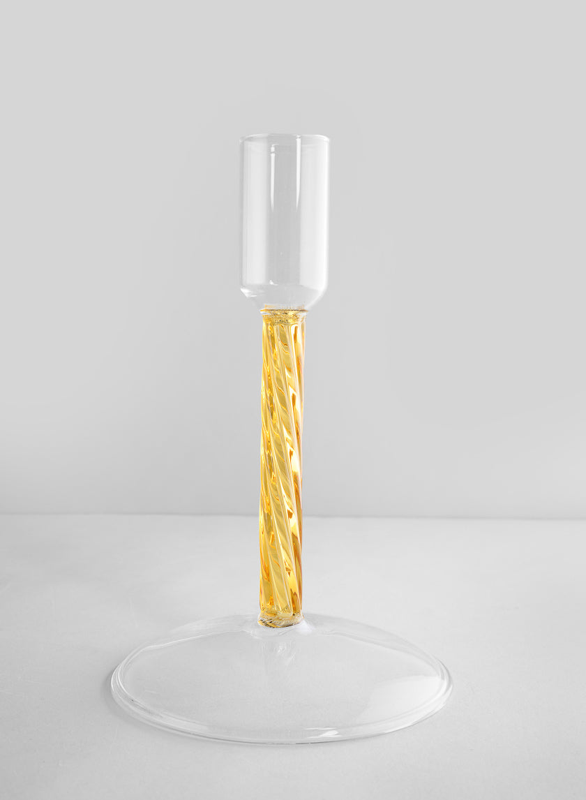 Luxe Amber Glass Candle Stick Decor Jamaligarden