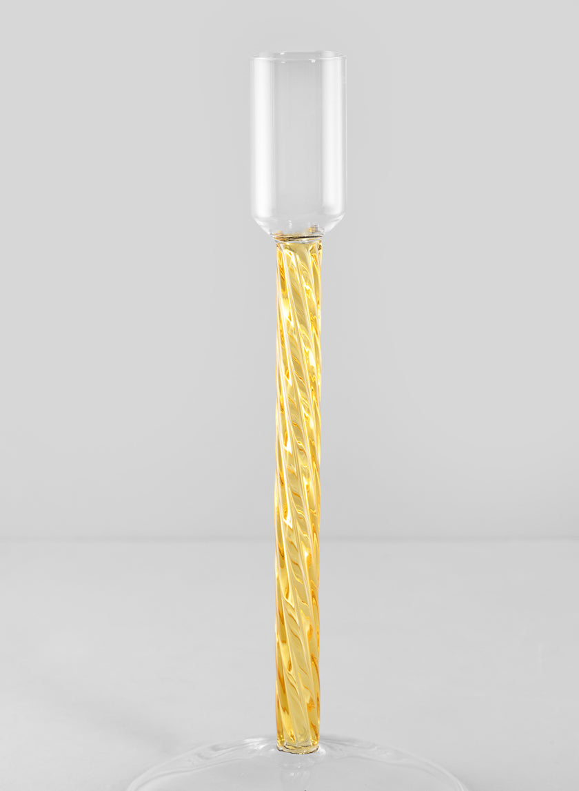 Luxe Amber Glass Candle Stick Decor Jamaligarden