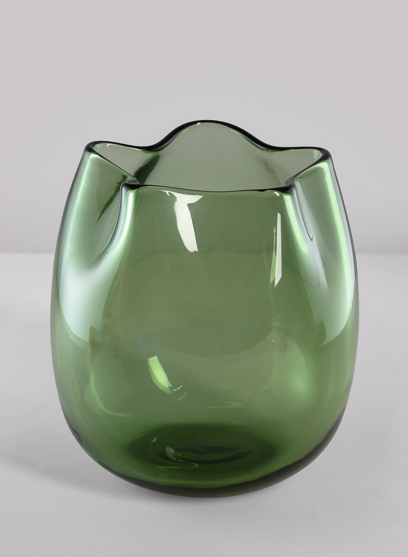 Green Boyton Art Deco Glass Vase Decor Jamaligarden