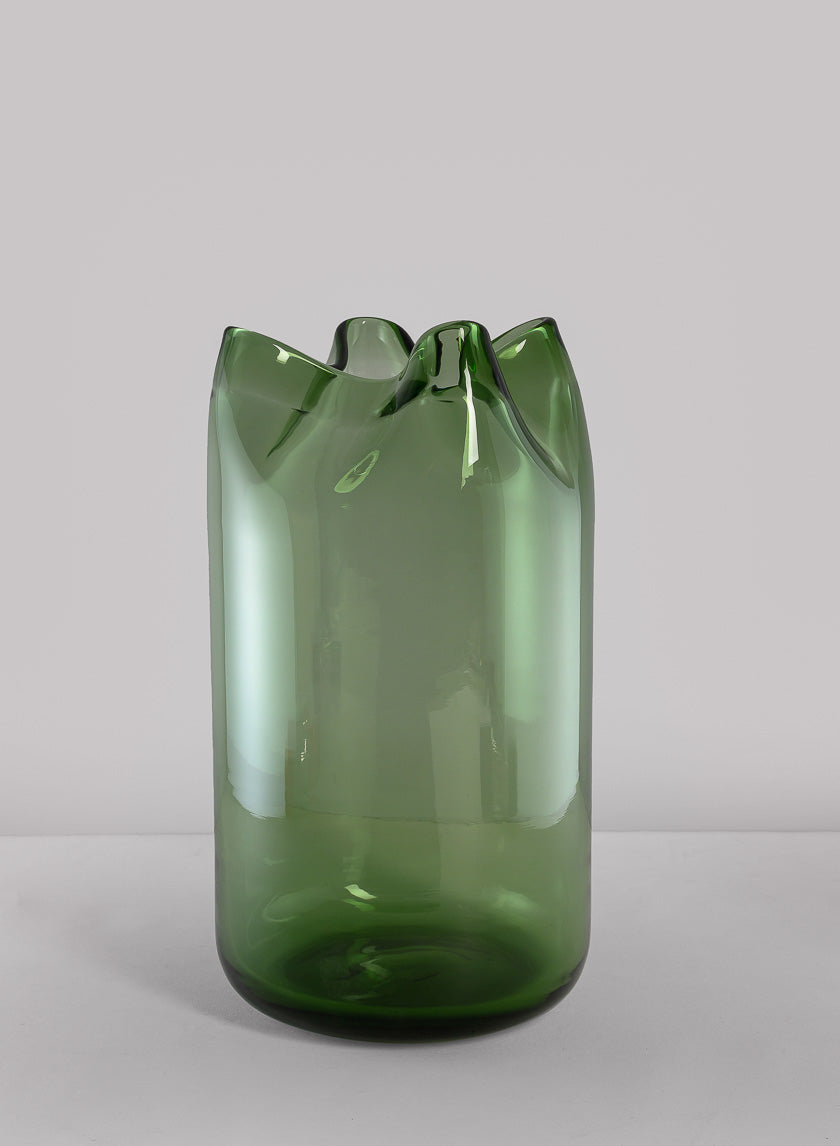 Green Boyton Art Deco Glass Vase Decor Jamaligarden