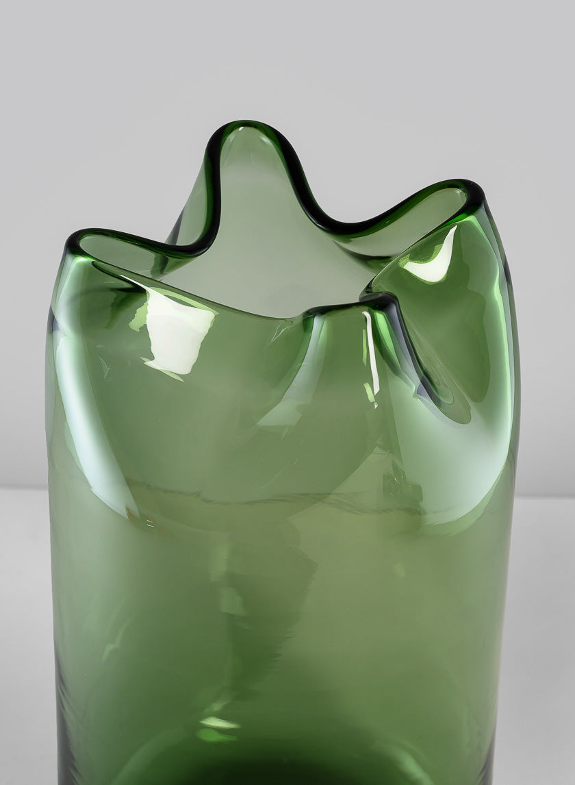 Green Boyton Art Deco Glass Vase Decor Jamaligarden