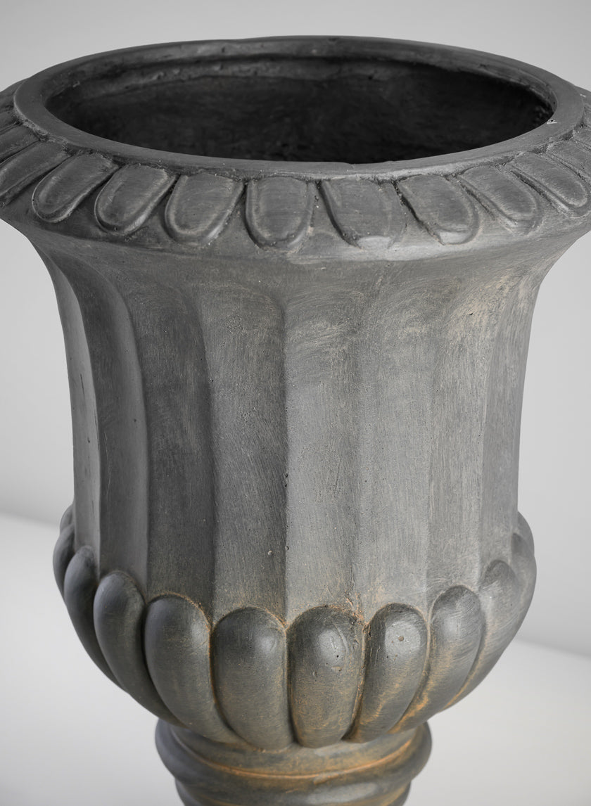 17in Tall Bronze Fiberclay All Weather Urn Decor Jamaligarden