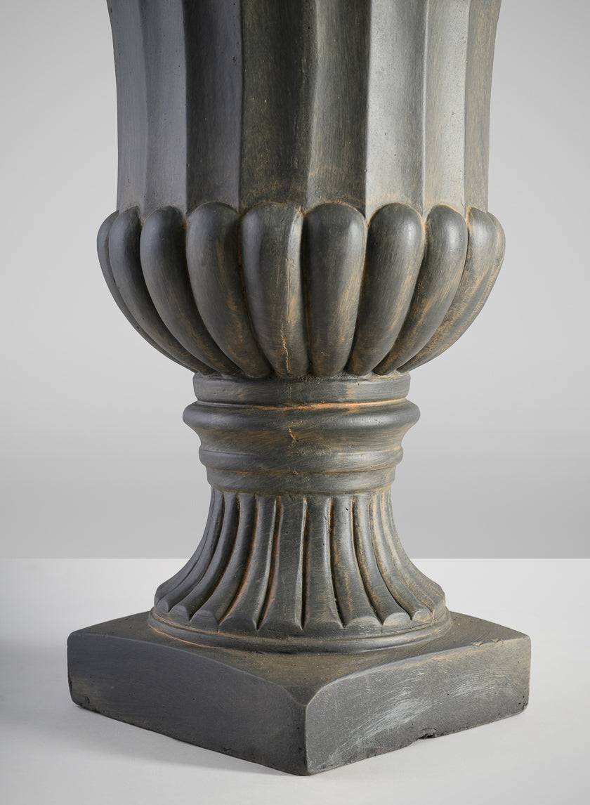 17in Tall Bronze Fiberclay All Weather Urn Decor Jamaligarden