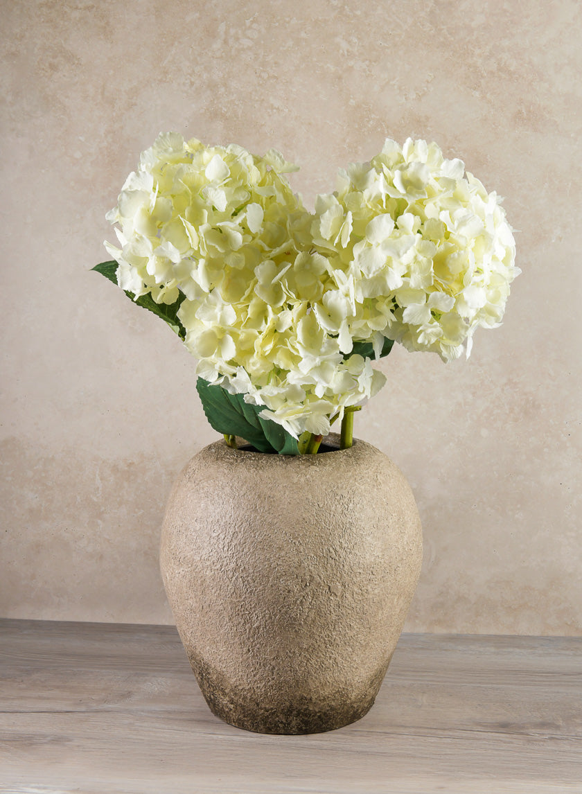 10.5in Tall Miko Rustic Beige Vase Decor Jamaligarden