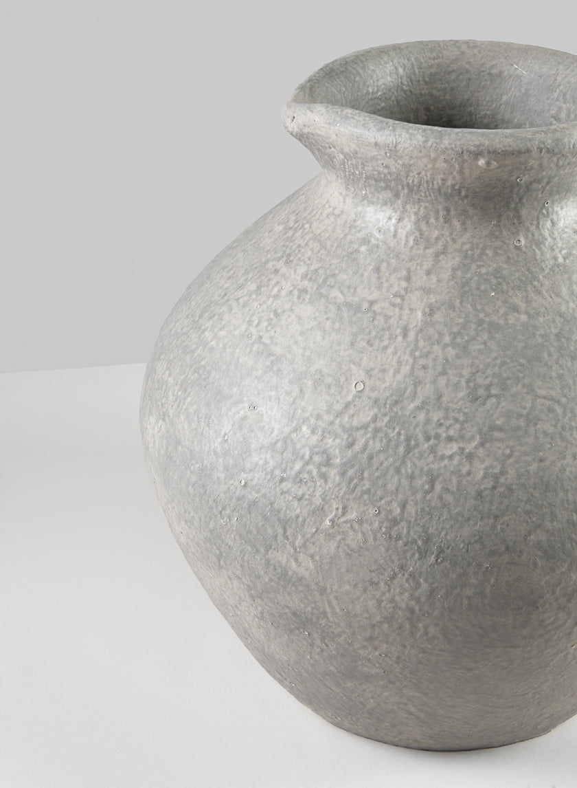 10.5in Tall Rezo Rustic Gray Pitcher Ceramic Vase Decor Jamaligarden