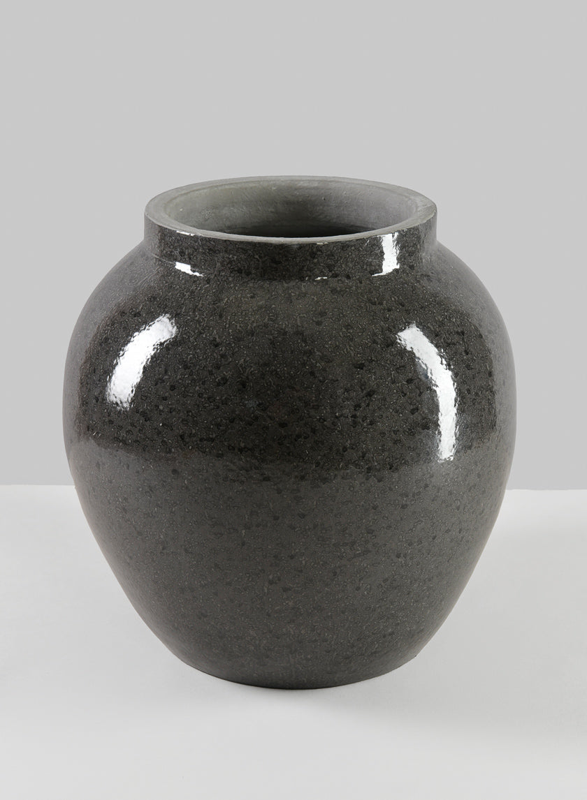 10.5in Tall Migos Gloss Black Ceramic Vase Decor Jamaligarden