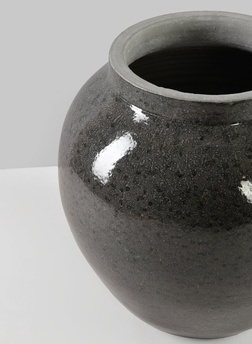 10.5in Tall Migos Gloss Black Ceramic Vase Decor Jamaligarden