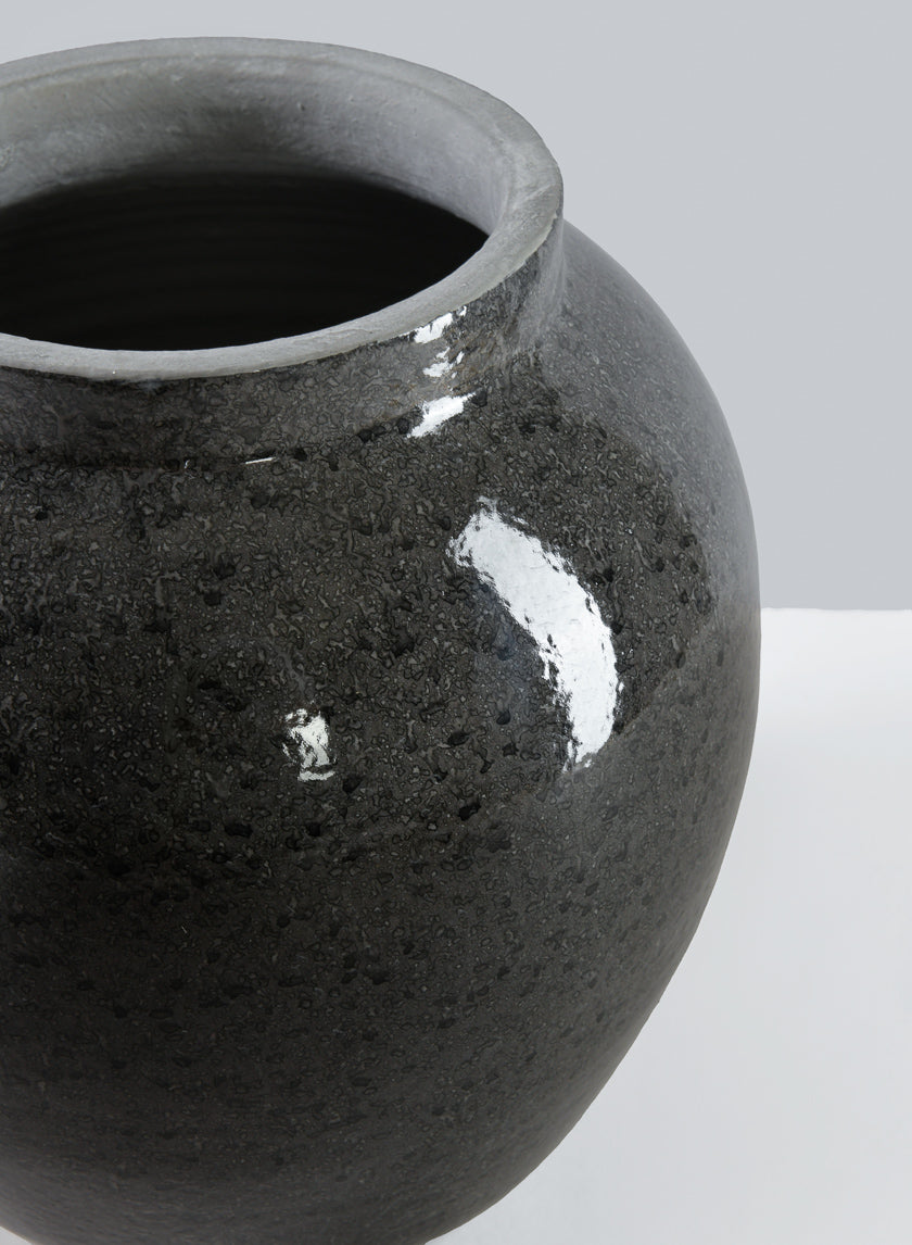 10.5in Tall Migos Gloss Black Ceramic Vase Decor Jamaligarden