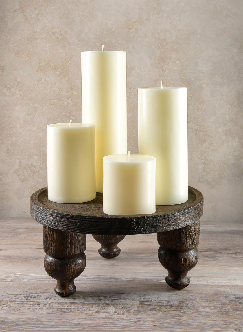 4in Wide Ivory Pillar Candle Decor Jamaligarden