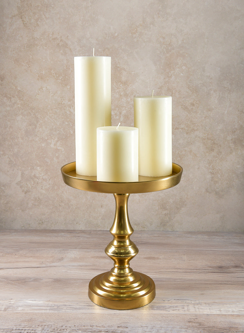 3in Wide Ivory Pillar Candle Decor Jamaligarden