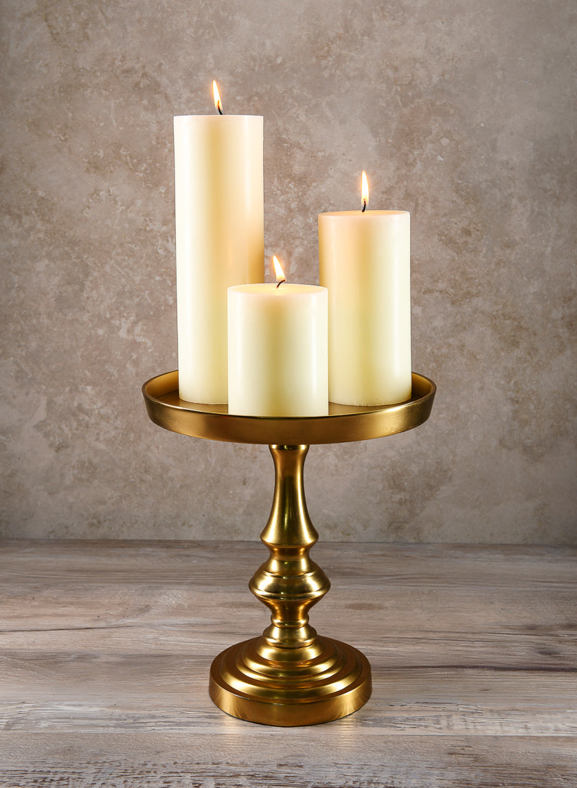 3in Wide Ivory Pillar Candle Decor Jamaligarden