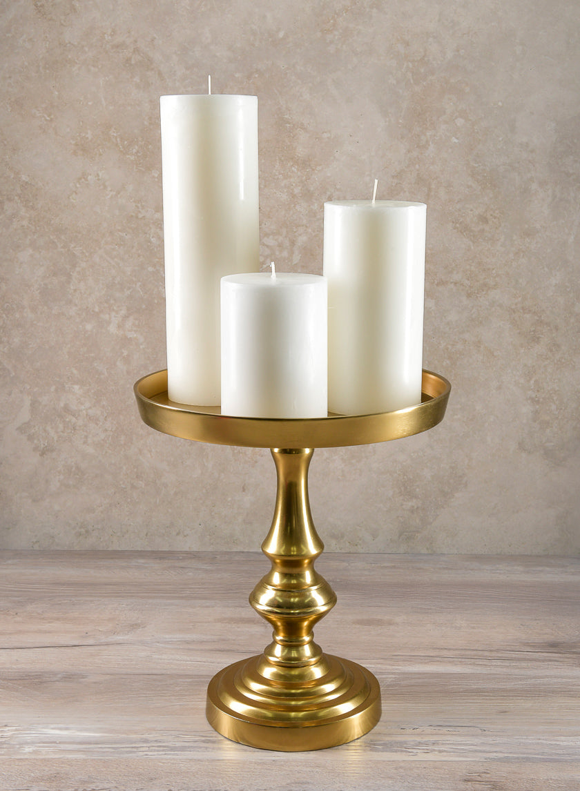 3in Wide White Pillar Candle Decor Jamaligarden