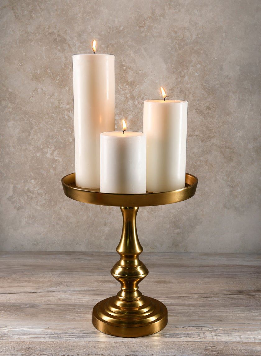 3in Wide White Pillar Candle Decor Jamaligarden