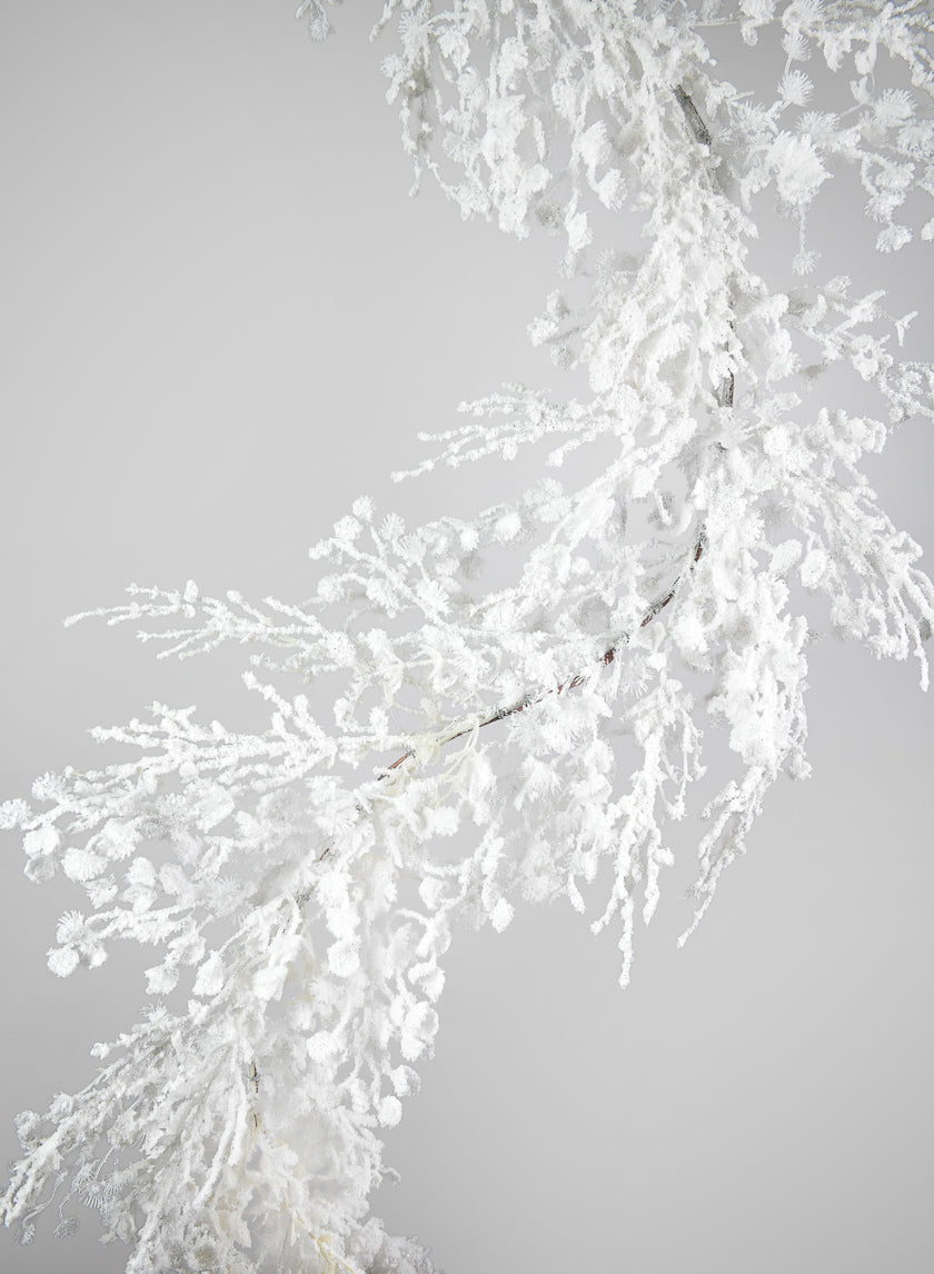 5ft Long Winter Snow Look Alpine Mix Garland, Case of 4 Decor Jamaligarden