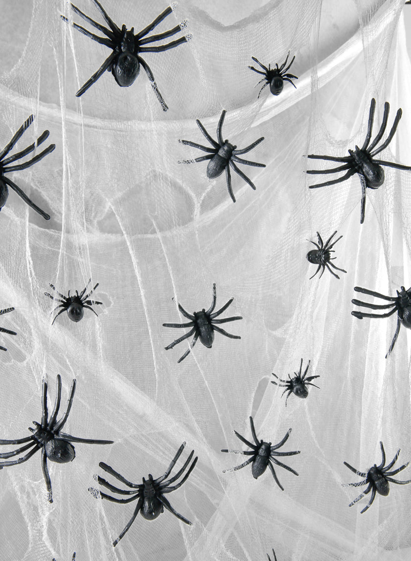 6ft Wicked Web With Small Spiders Decor Jamaligarden