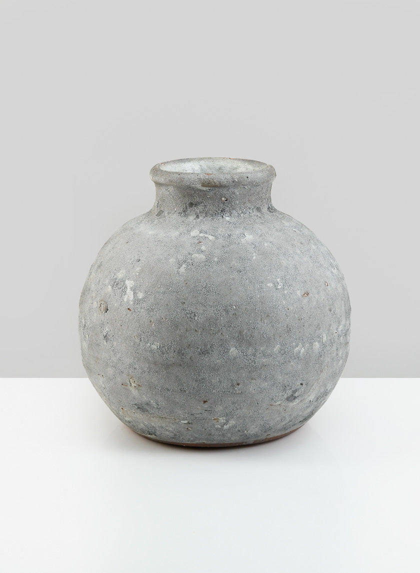 7.5in Wide Arita Aged Cement Deco Vase Decor Jamaligarden