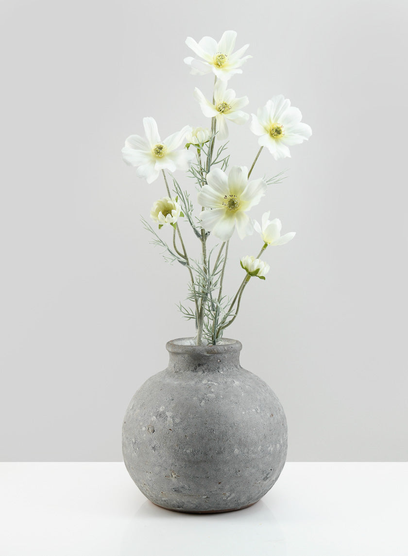 7.5in Wide Arita Aged Cement Deco Vase Decor Jamaligarden