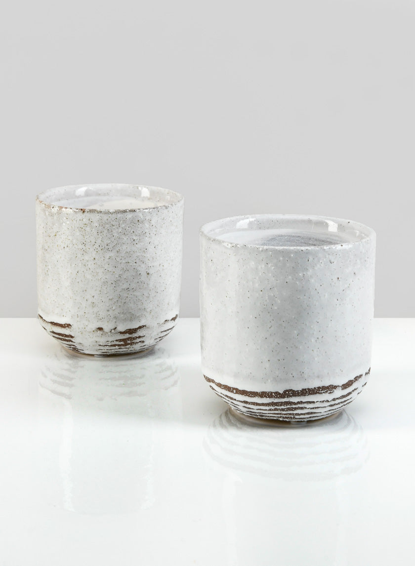 4.75in Tall Artisan Rustic White Pot Decor Jamaligarden