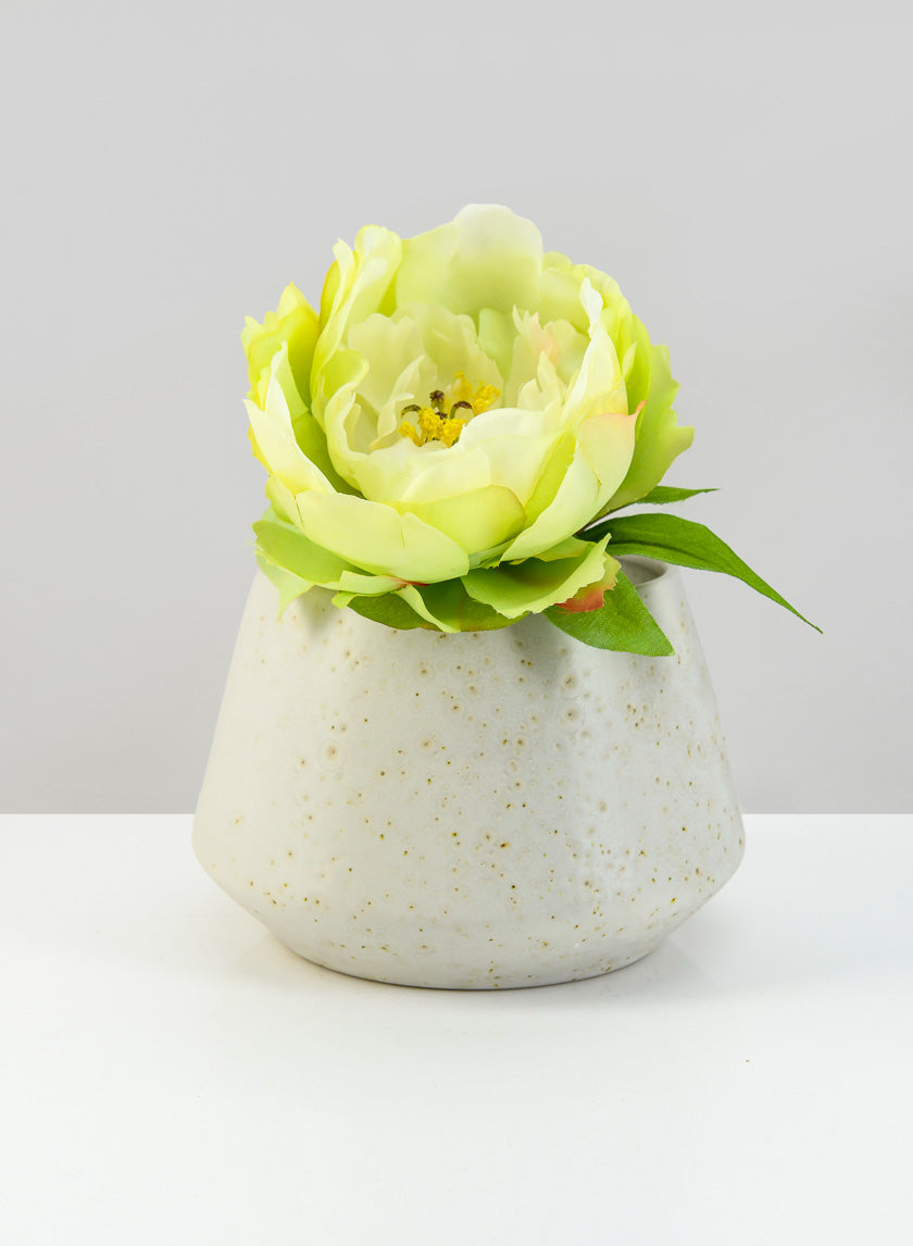3.75in Tall Krater Rust White Pot Decor Jamaligarden