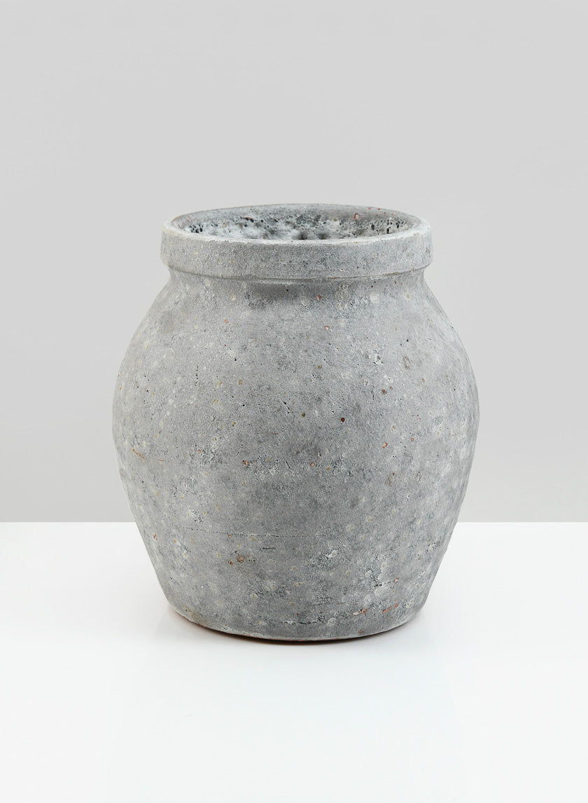 6in Tall Arita Aged Cement Amphora Vase Decor Jamaligarden