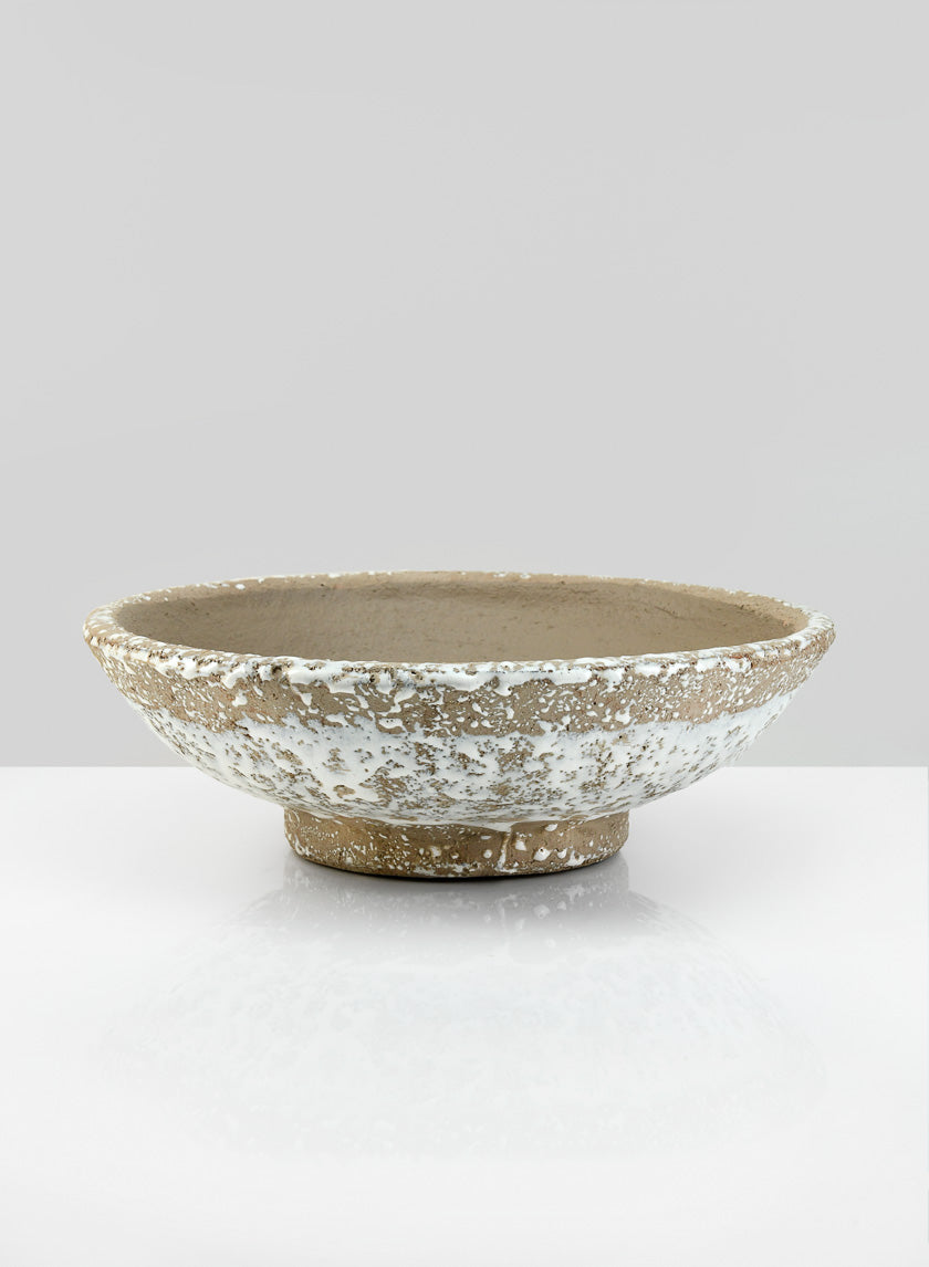 11.5in Wide Antique White Jardin Bowl Decor Jamaligarden
