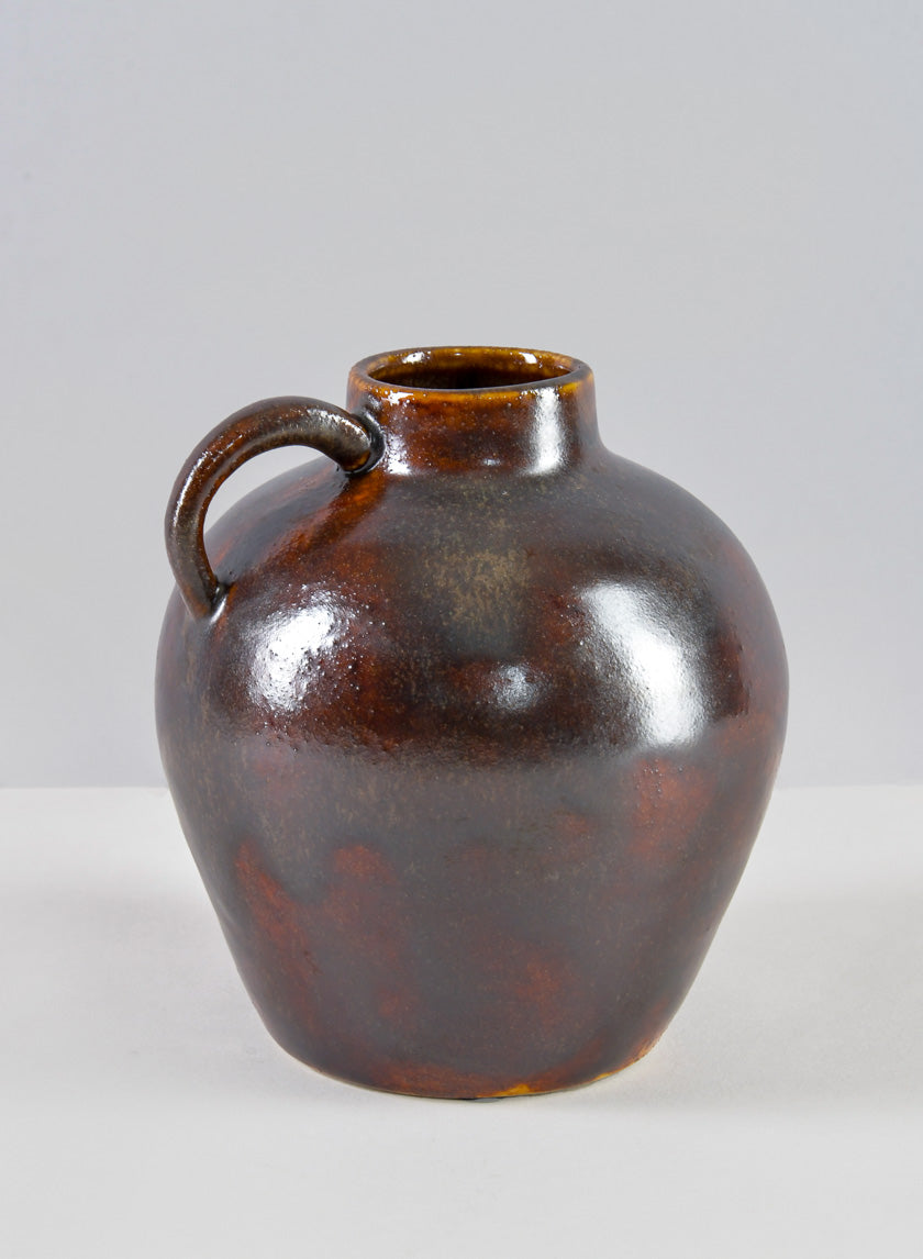 5in Tall Mashiko Aged Brown Artisan Mini Vase Decor Jamaligarden