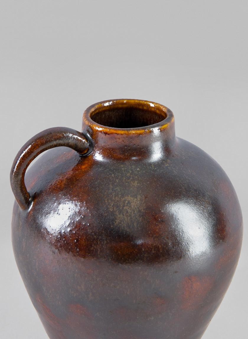 5in Tall Mashiko Aged Brown Artisan Mini Vase Decor Jamaligarden