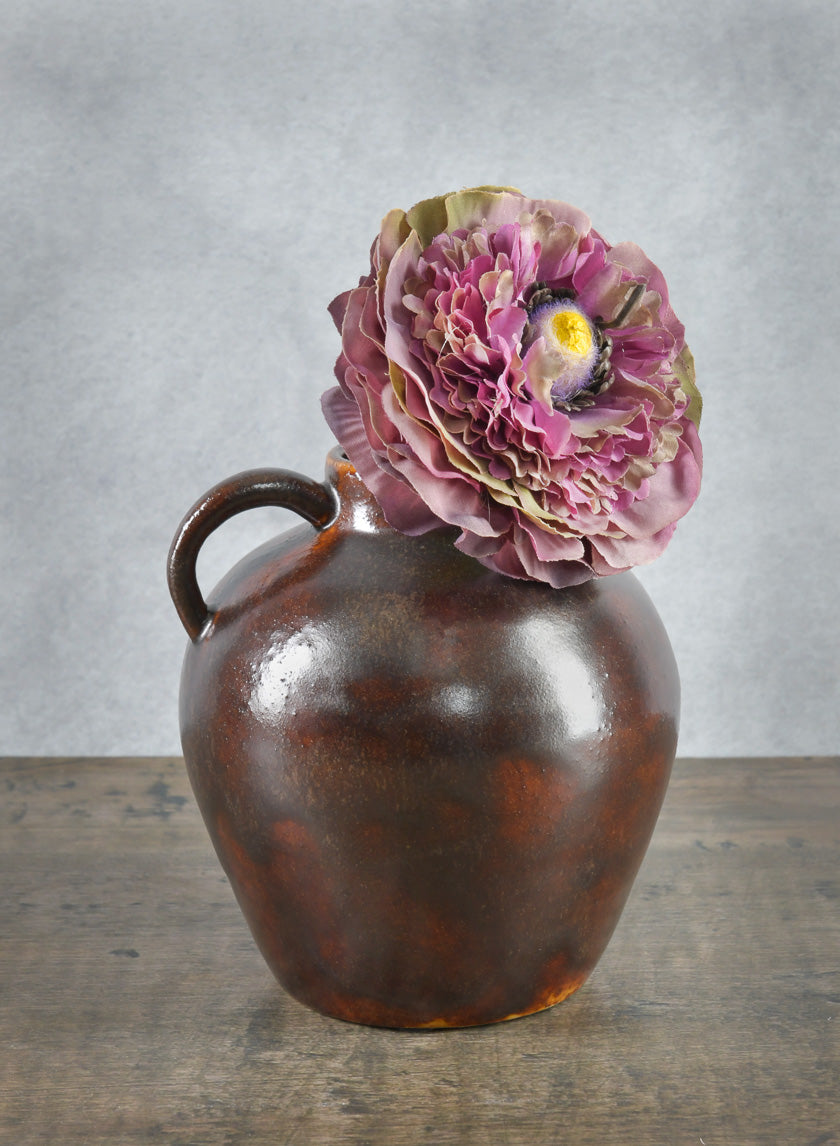 5in Tall Mashiko Aged Brown Artisan Mini Vase Decor Jamaligarden