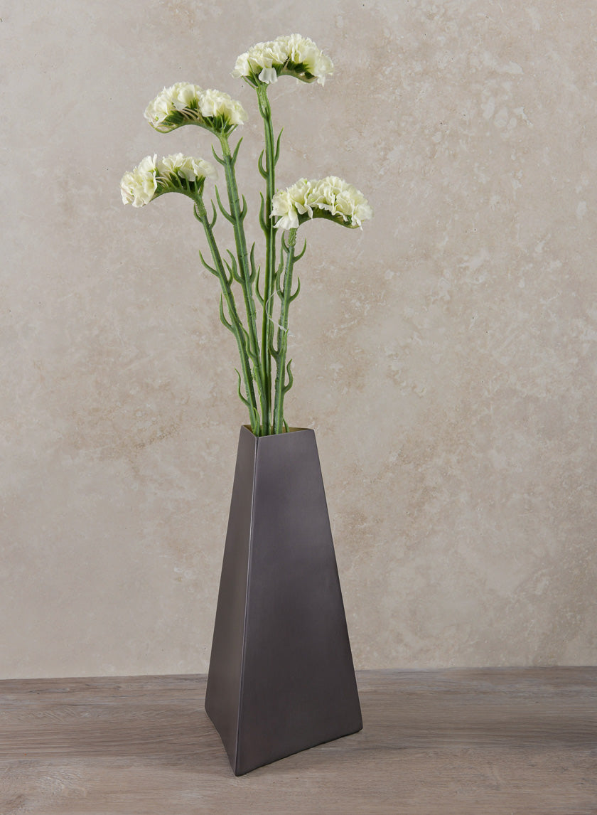 8.25in Tall Pisa Triangle Stainless Steel Vase Decor Jamaligarden