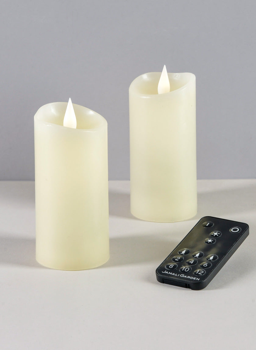 3D Flame Flameless Candle with a Remote Control Decor Jamaligarden 4.5in Tall 2in Wide SET OF 2