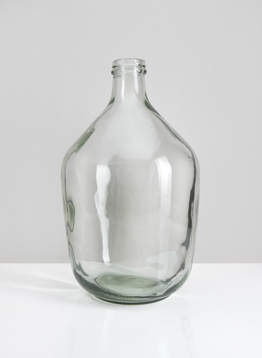 15in Tall Bombo Glass Bottle Glass Vase Decor Jamaligarden