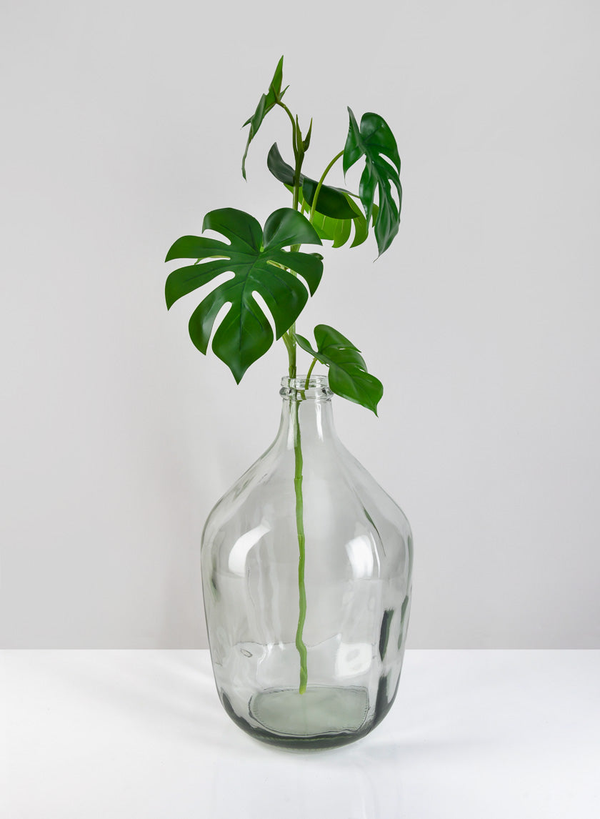 15in Tall Bombo Glass Bottle Glass Vase Decor Jamaligarden