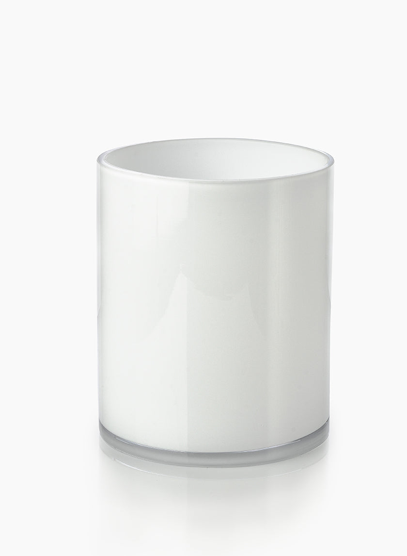 White Cylinder Glass Vases Decor Jamaligarden