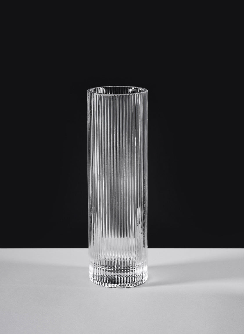 Vienna Pleated Glass Cylinder Decor Jamaligarden