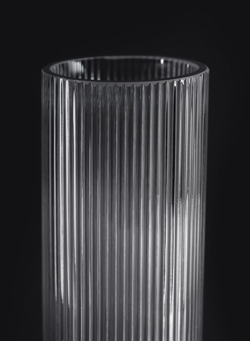Vienna Pleated Glass Cylinder Decor Jamaligarden