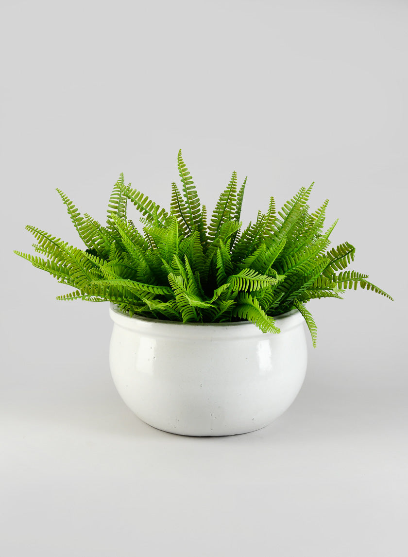13in Wide Bright White Bavarian Pot Decor Jamaligarden