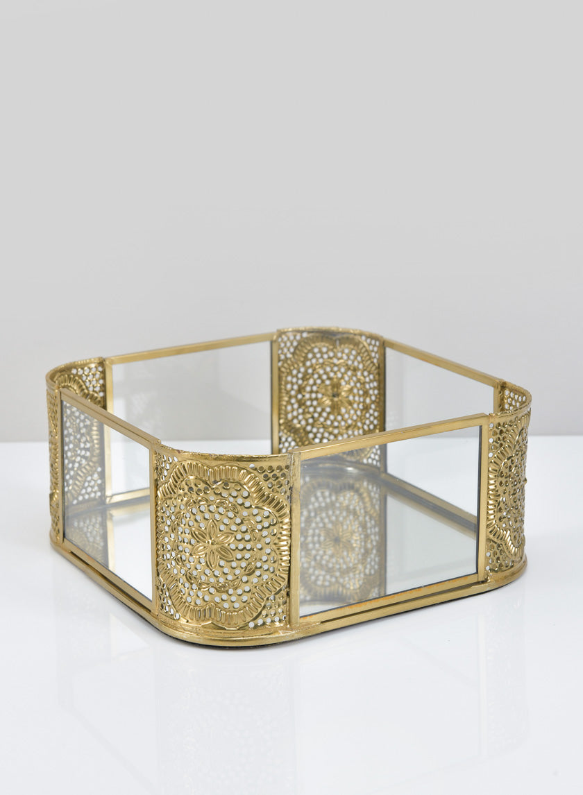 7.25in Long Ming Mirror Tray Decor Jamaligarden