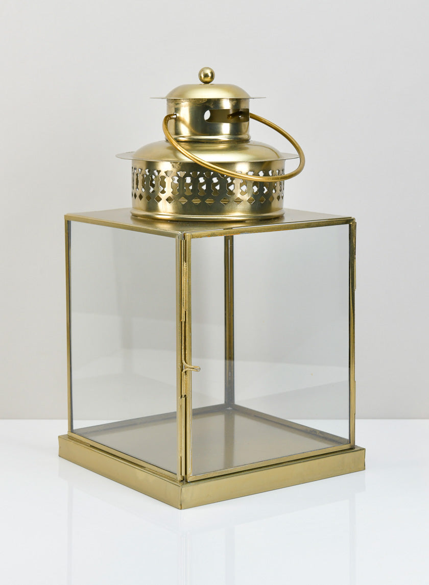 12in Tall Behnam Gold Lantern Decor Jamaligarden