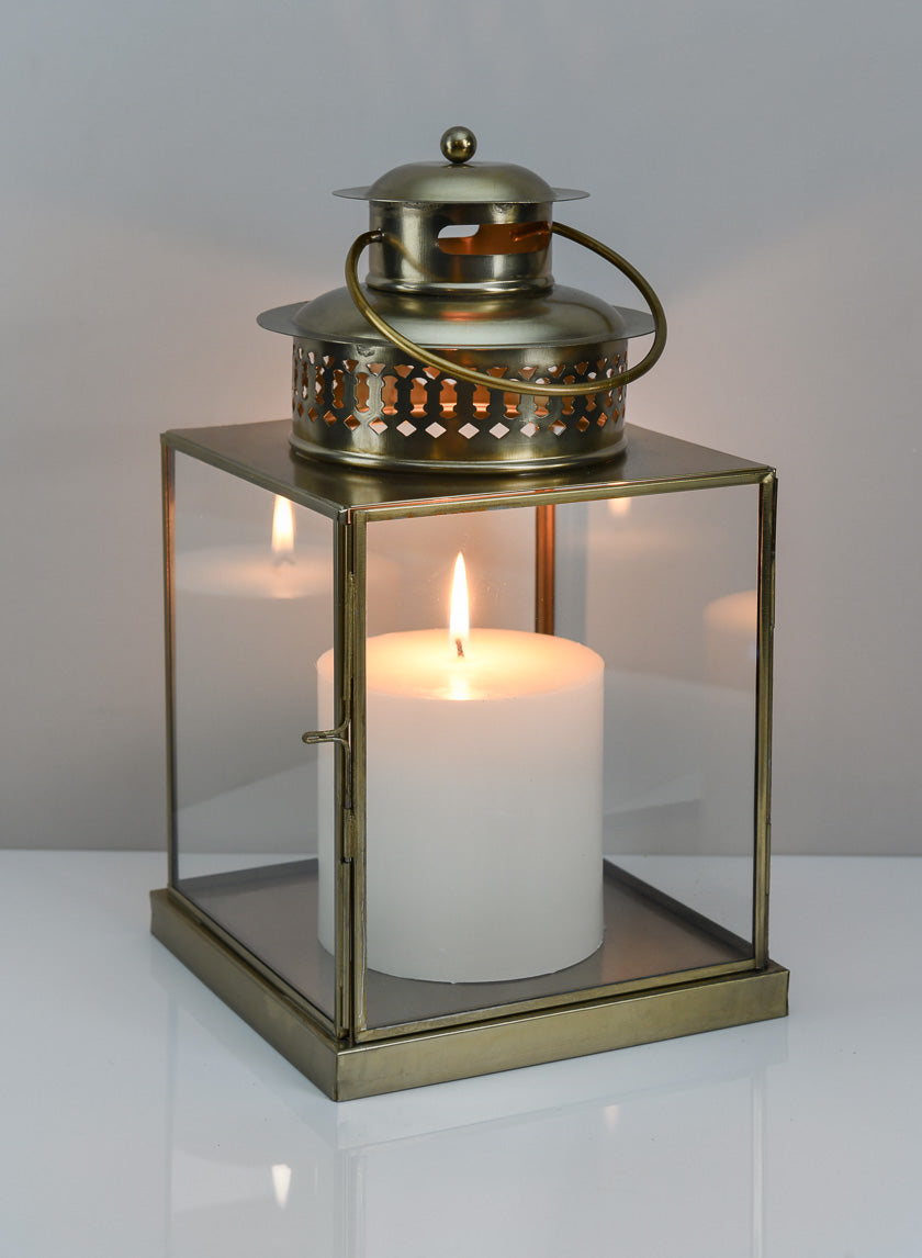 12in Tall Behnam Gold Lantern Decor Jamaligarden