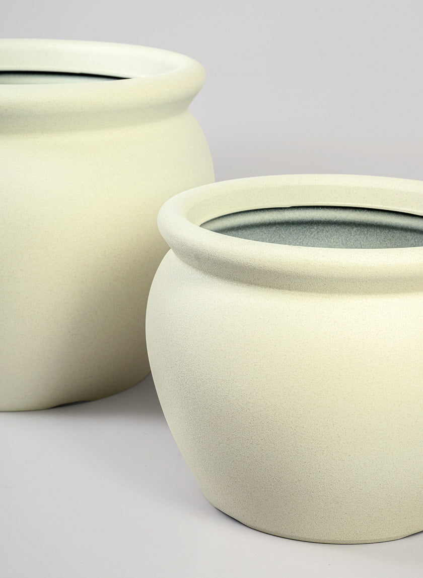 Rosetta White Real Look Light Weight PVC Bowl Planter Decor Jamaligarden