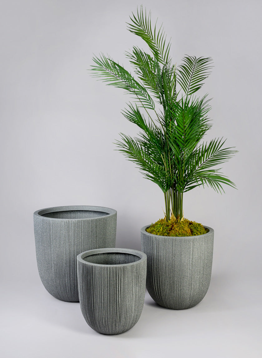 Nordic Gray Real Look PVC Light Weight Planter Decor Jamaligarden