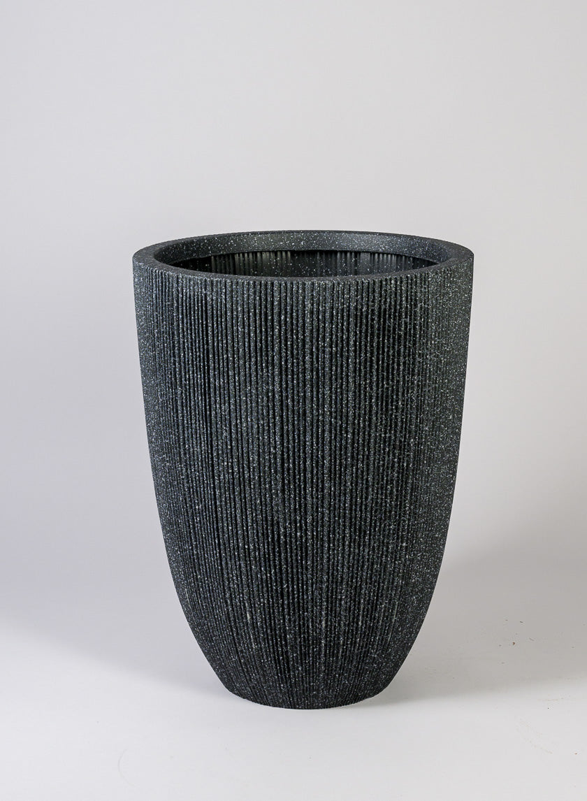 19in Tall Nordic BLK Real Look PVC Lightweight Planter Decor Jamaligarden